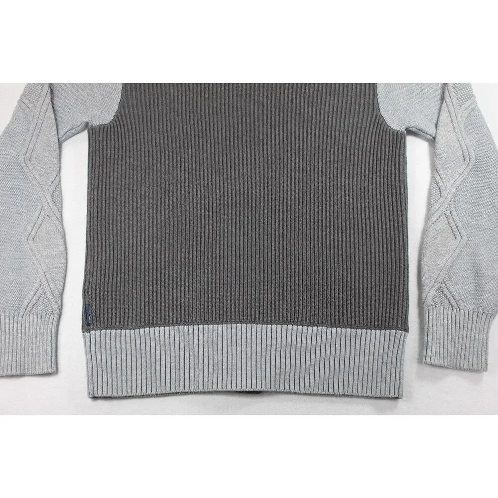 Armani Exchange AlX Ribbed Cardigan Sweater Men's Medium Colorblock Button Front